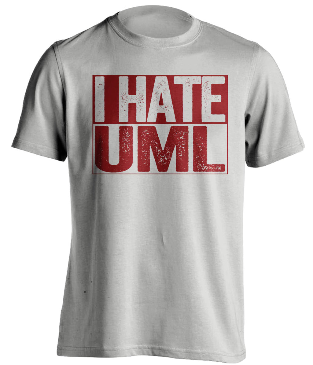 i hate uml lowell umass minutemen grey shirt