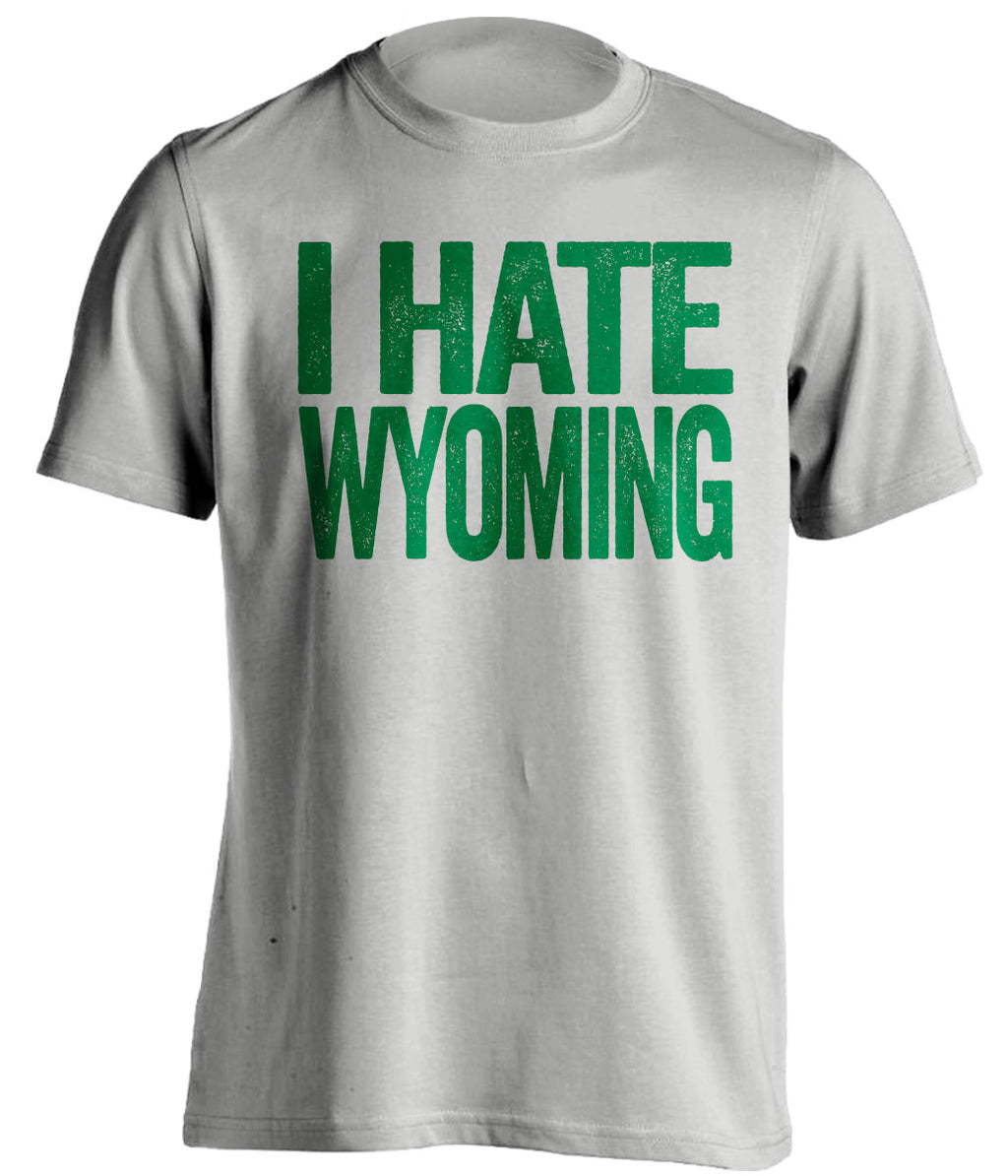 i hate wyoming grey tshirt csu rams fan