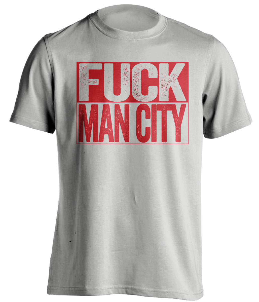 FUCK MAN CITY Liverpool FC grey TShirt