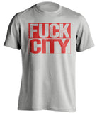 FUCK CITY - Manchester United FC Fan T-Shirt - Box Design - Beef Shirts
