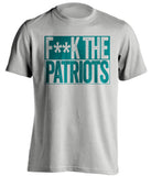 FUCK THE PATRIOTS - Patriots Haters Shirt - Teal and Old Gold Version - Box Design - Beef Shirts