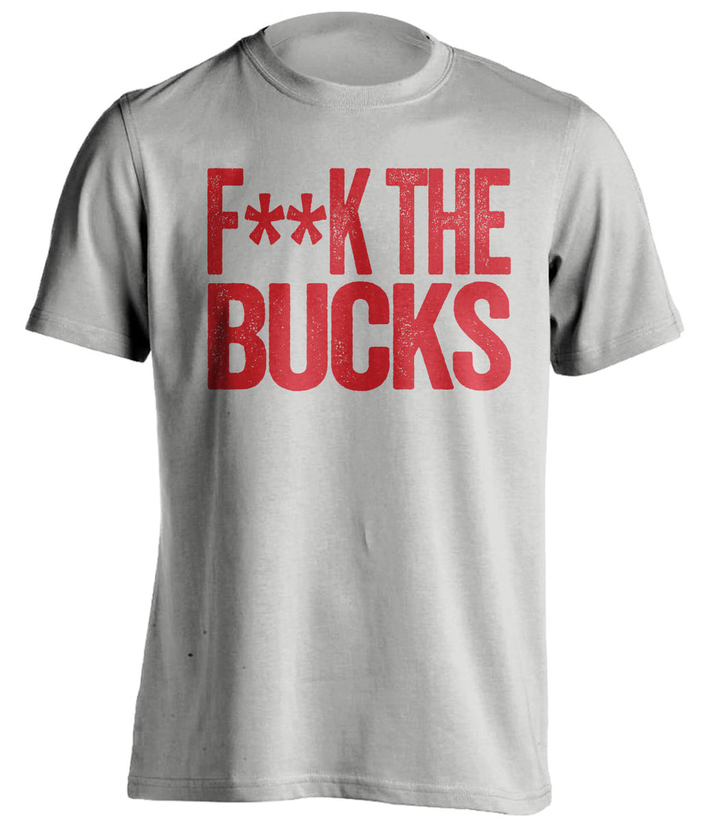 fuck the bucks miami heat bulls grey tshirt censored