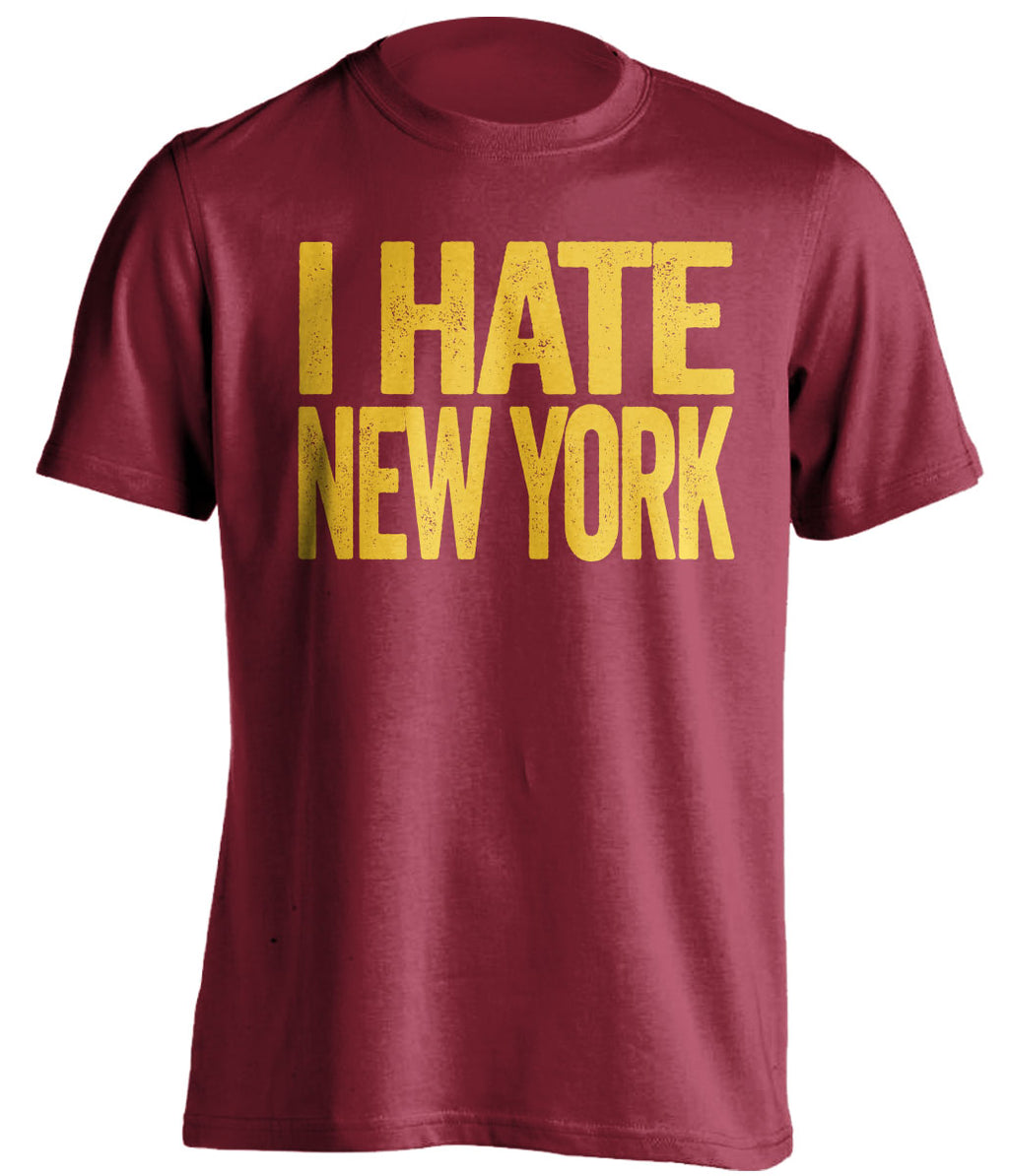 i hate new york washington redskins commanders red tshirt