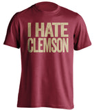 i hate clemson florida state noles red shirt