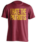 i hate the new england patriots washington redskins tshirt