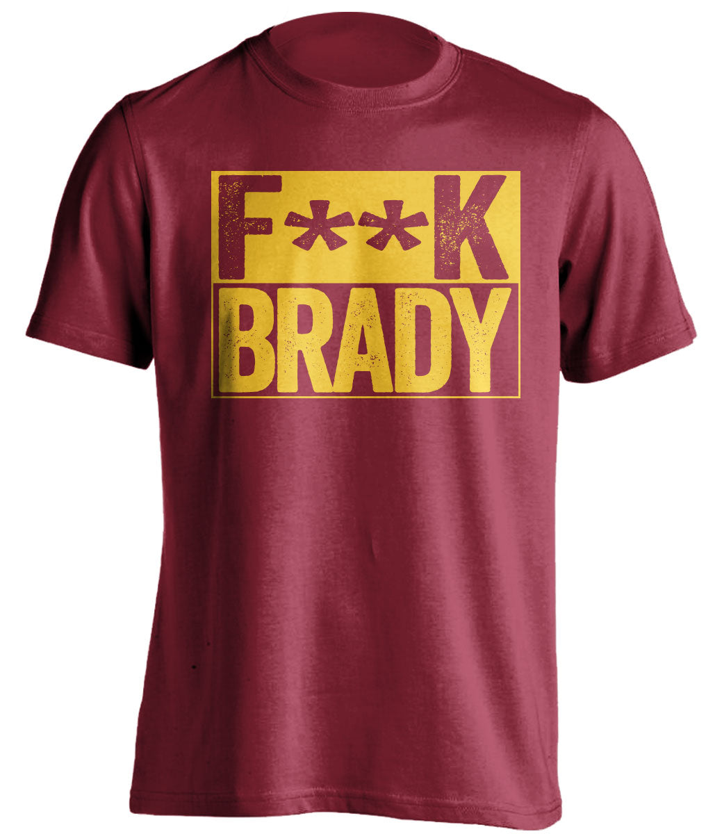 fuck brady garnet and gold tshirt censored