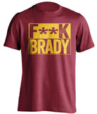 fuck brady garnet and gold tshirt censored