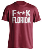 fuck florida gators alabama tide red tshirt censored