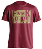 fuck oakland raiders san francisco 49ers niners red shirt censored