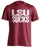 lsu sucks tigers alabama crimson tide red shirt