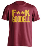 fuck roger goodell censored red tshirt washington redskins fan