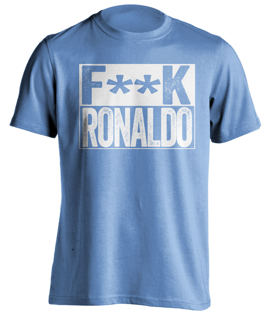fuck ronaldo censored blue shirt for man city fans