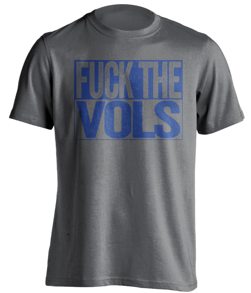 fuck the vols grey and blue tshirt uncensored