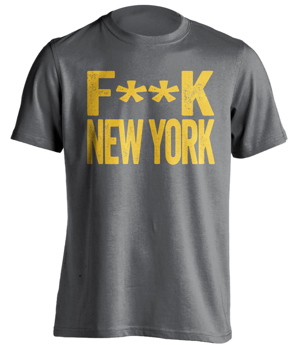fuck new york steelers penguins fan grey tshirt censored