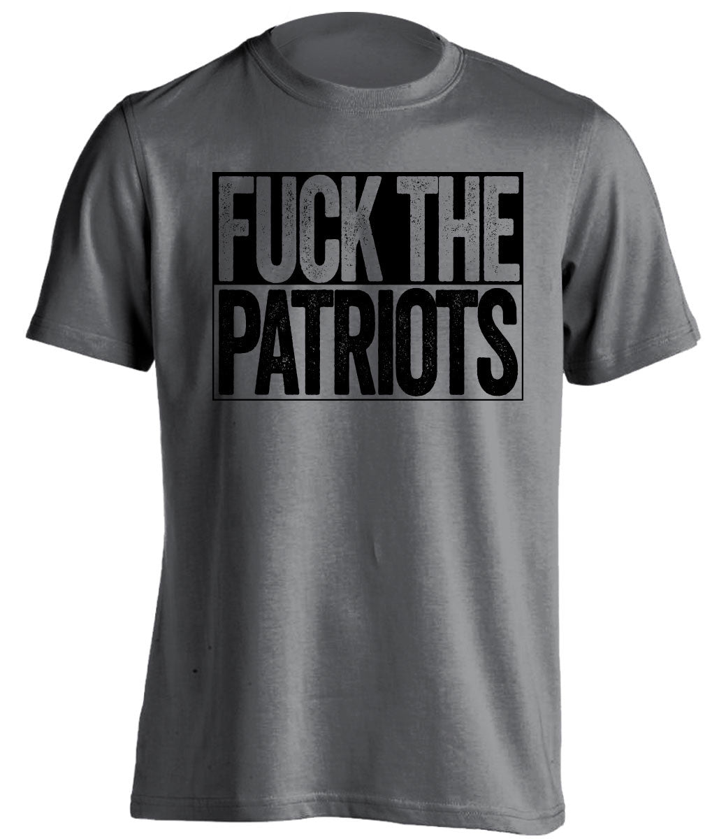 FUCK THE PATRIOTS Oakland Raiders grey TShirt