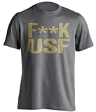 fuck usf censored grey tshirt for ucf knights fans