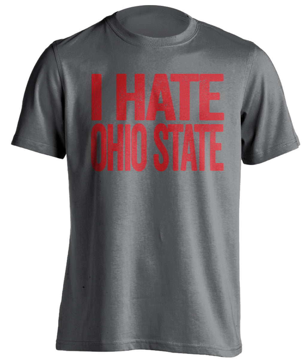 i hate ohio state grey shirt nebraska huskers tshirt