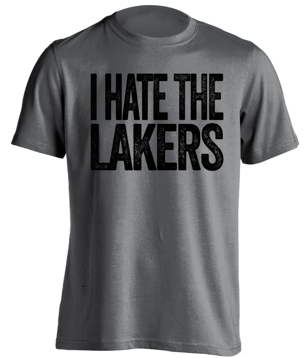 i hate the lakers san antonio spurs grey tshirt