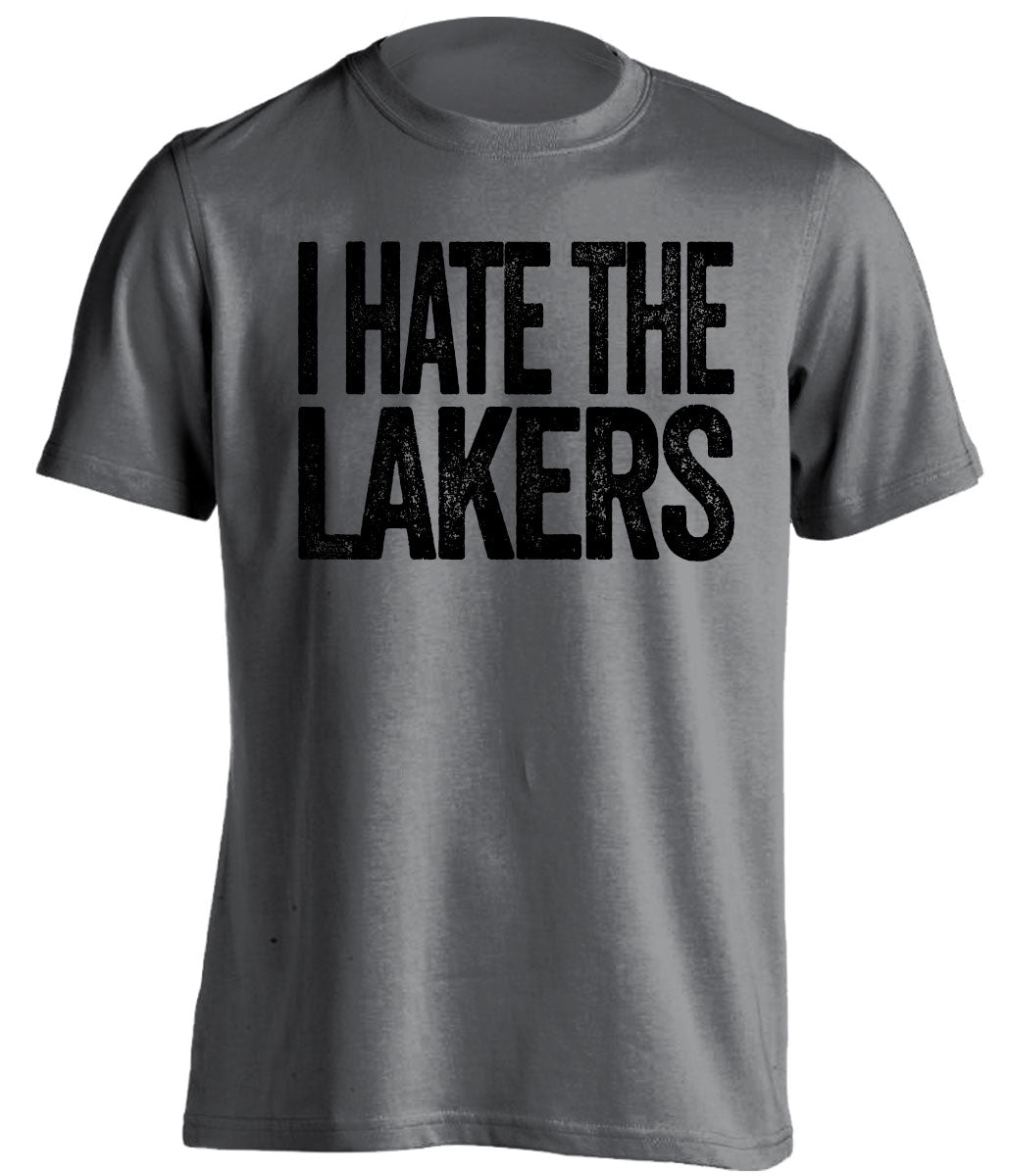 i hate the lakers san antonio spurs grey tshirt
