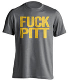 fuck pitt panthers wvu mountaineer fans grey shirt uncensored