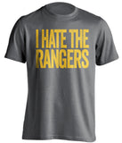 I Hate The Rangers Pittsburgh Penguins grey Shirt