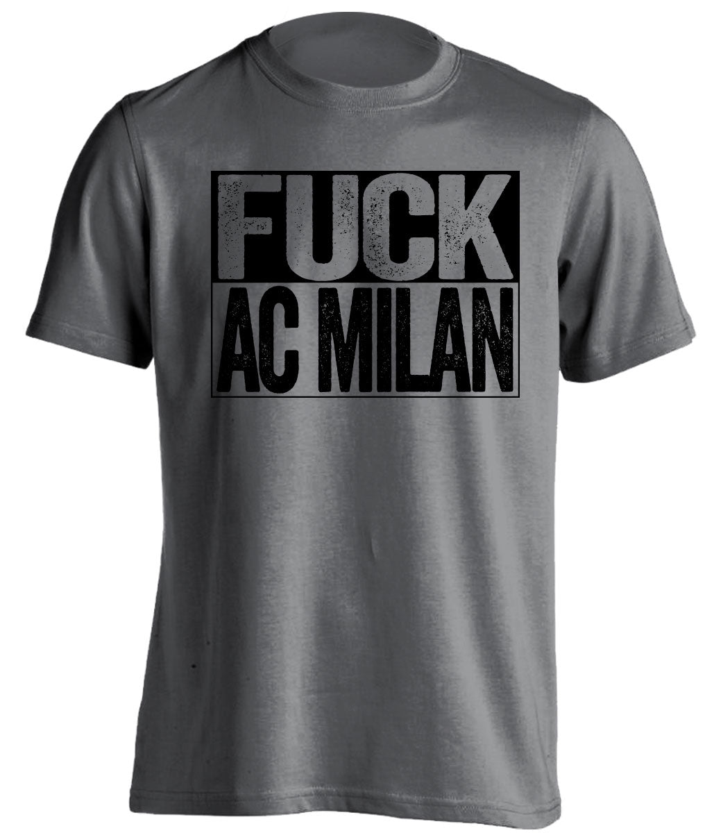 fuck ac milan grey and black tshirt uncensored