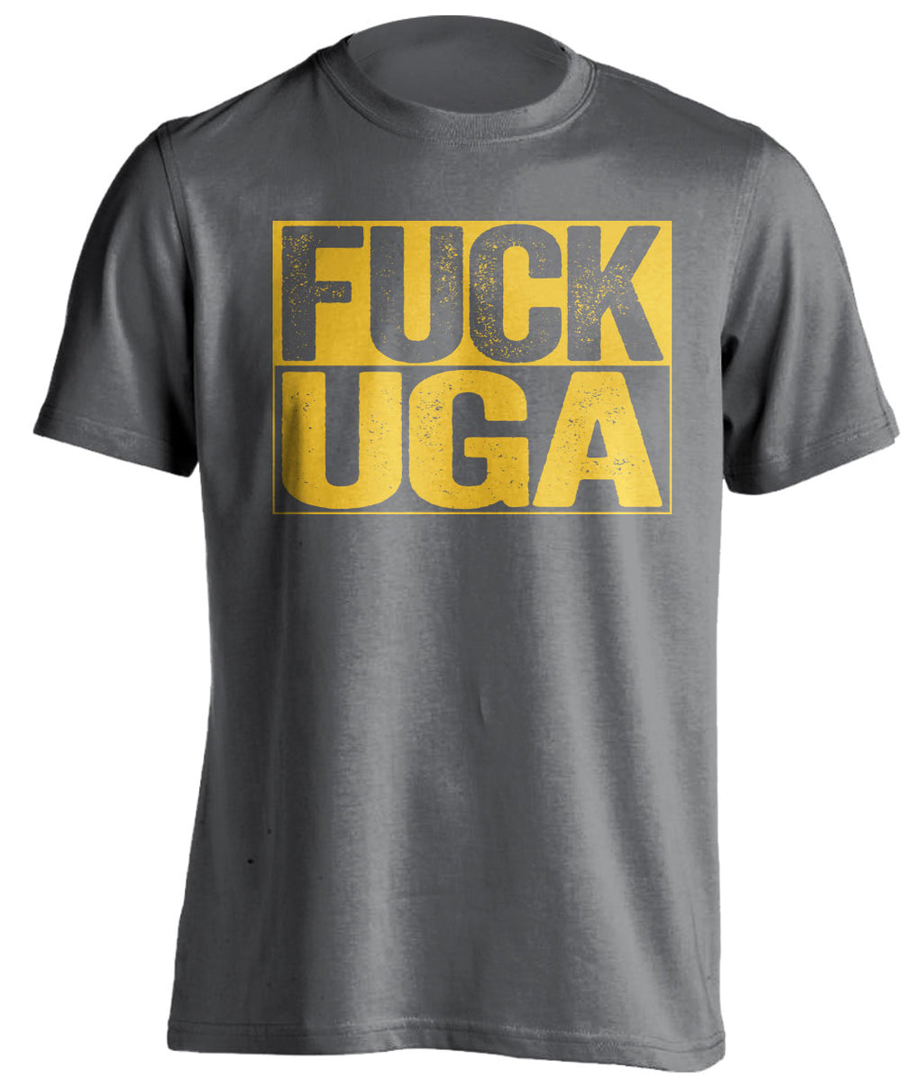 fuck uga grey and gold tshirt uncensored