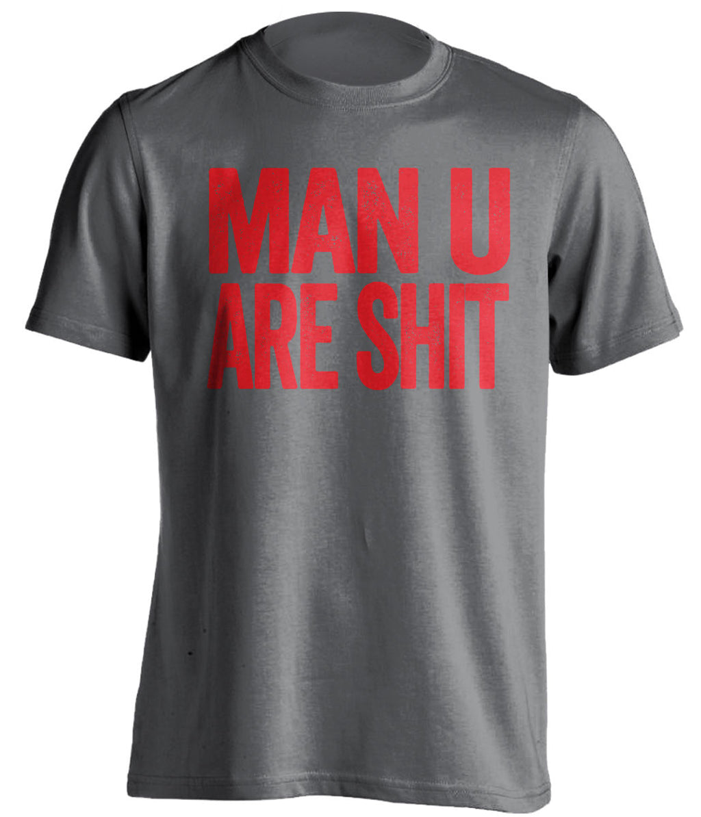 man u are shit liverpool fc grey shirt