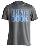 I Hate Dook UNC Tar Heels grey TShirt