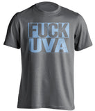 fuck uva grey and carolina blue tshirt uncensored