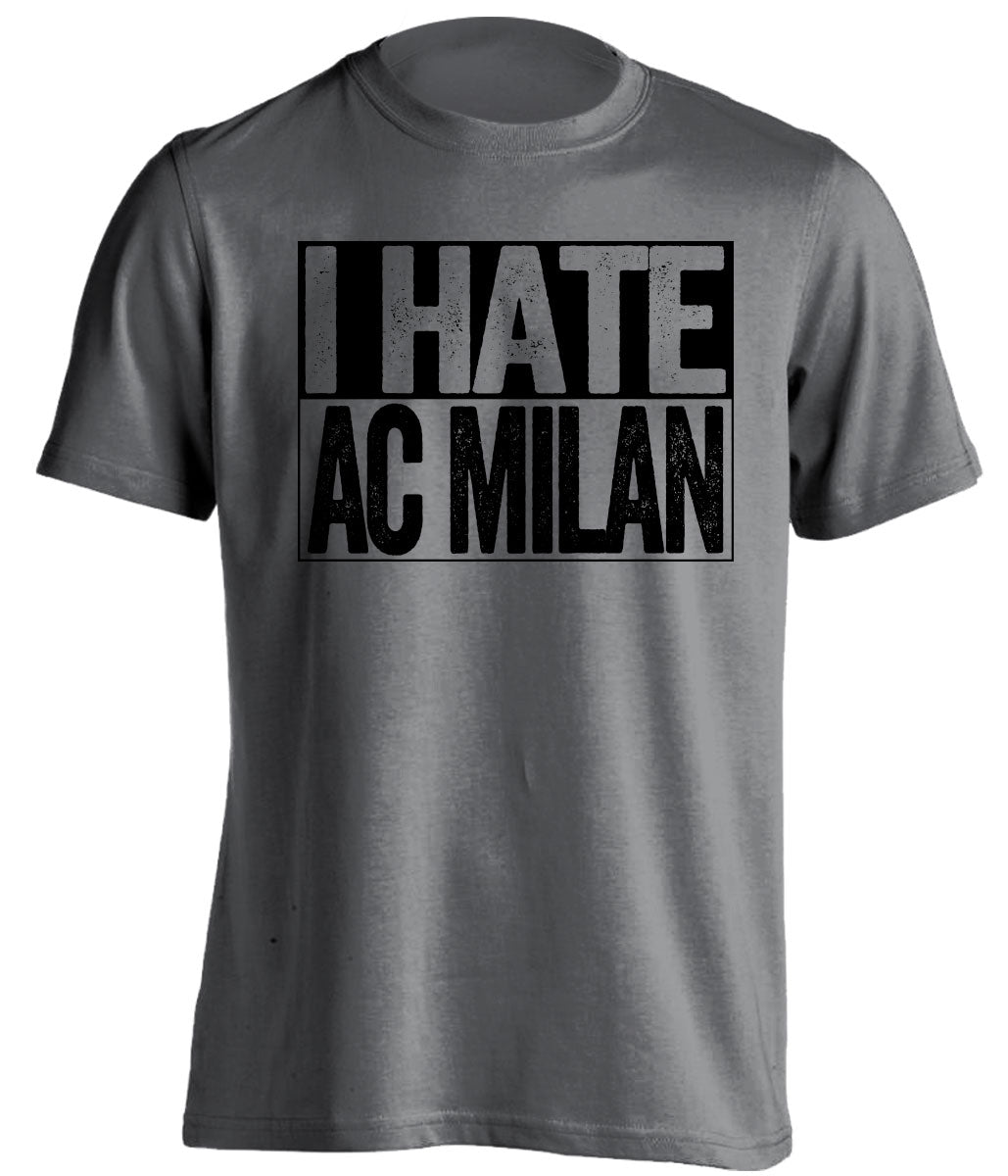 i hate ac milan grey and black tshirt
