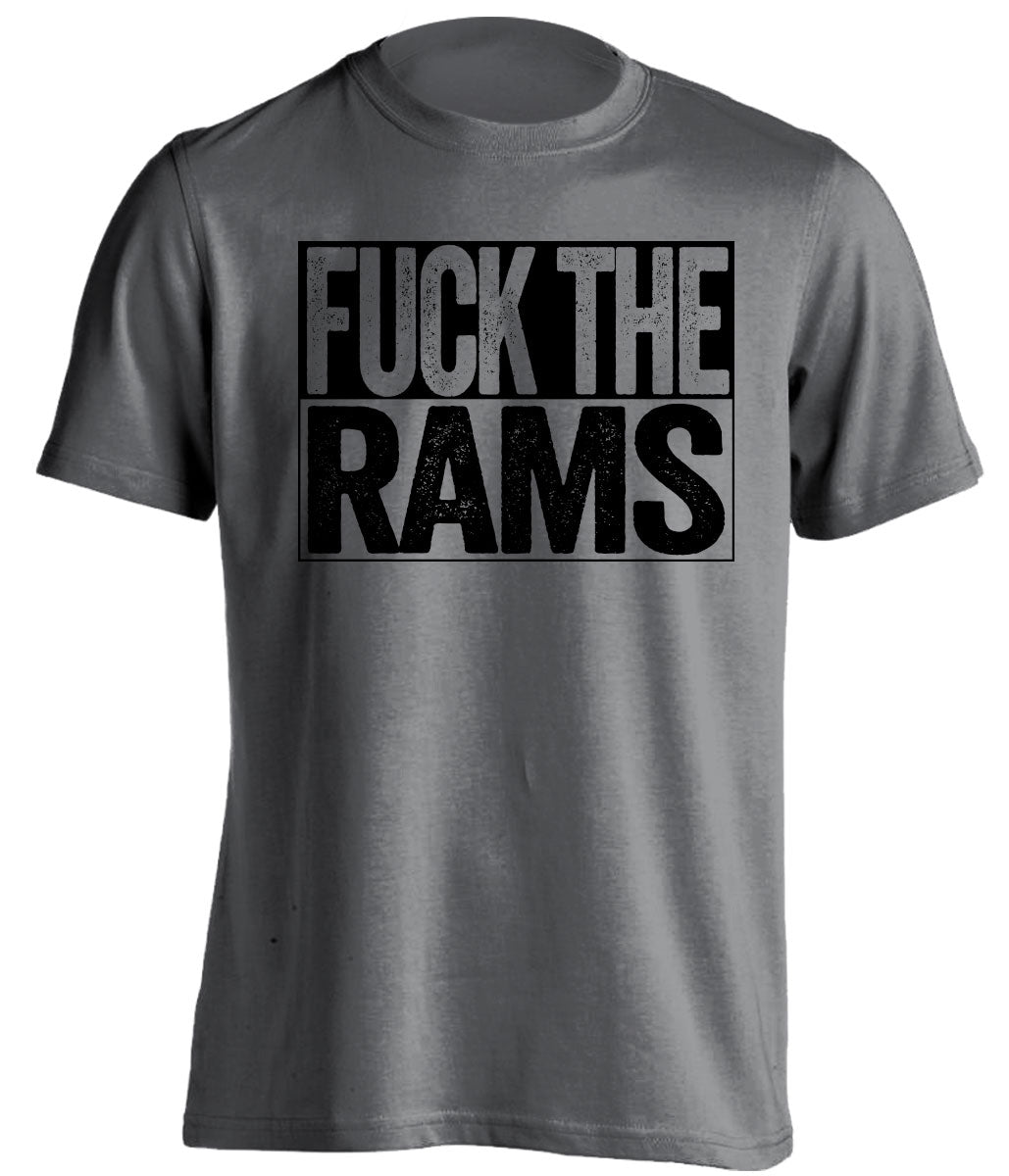 fuck the rams grey shirt Las Vegas Raiders Fan uncensored