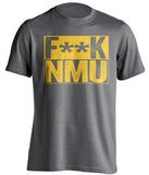 fuck nmu censored grey shirt for mtu huskies fans