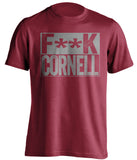 fuck cornell censored red shirt harvard crimson fans