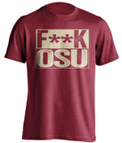 fuck osu state oklahoma sooners red shirt censored