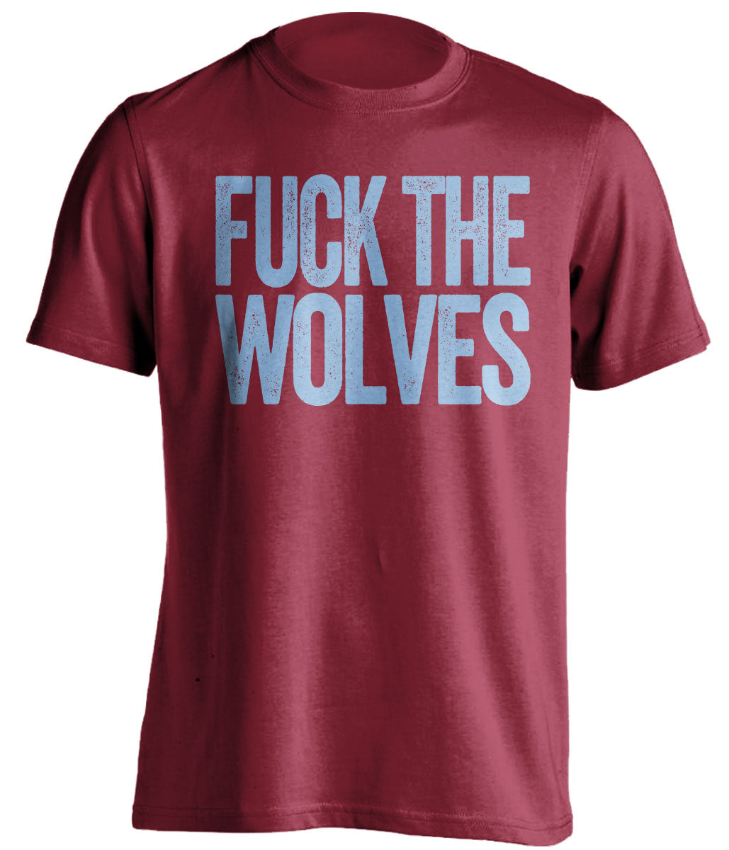 fuck the wolves garnet shirt aston villa fans uncensored