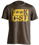 fuck csu brown shirt censored wyoming fans