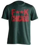 fuck chicago blackhawks minnesota wild green tshirt censored