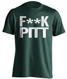fuck pitt msu michigan state spartans green tshirt censored