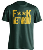 fuck west virginia baylor bears green tshirt censored