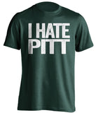 i hate pitt msu michigan state spartans green tshirt