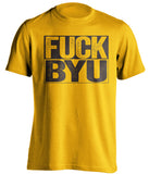 FUCK BYU Wyoming Cowboys gold TShirt