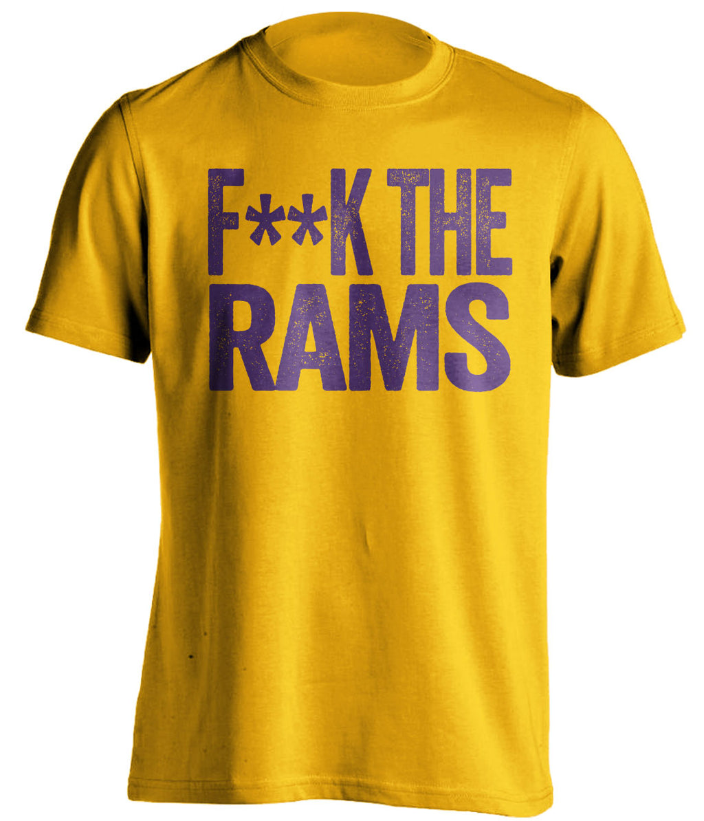 fuck the rams minnesota vikings fan censored gold tshirt