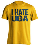 i hate uga gold tshirt gatech fans