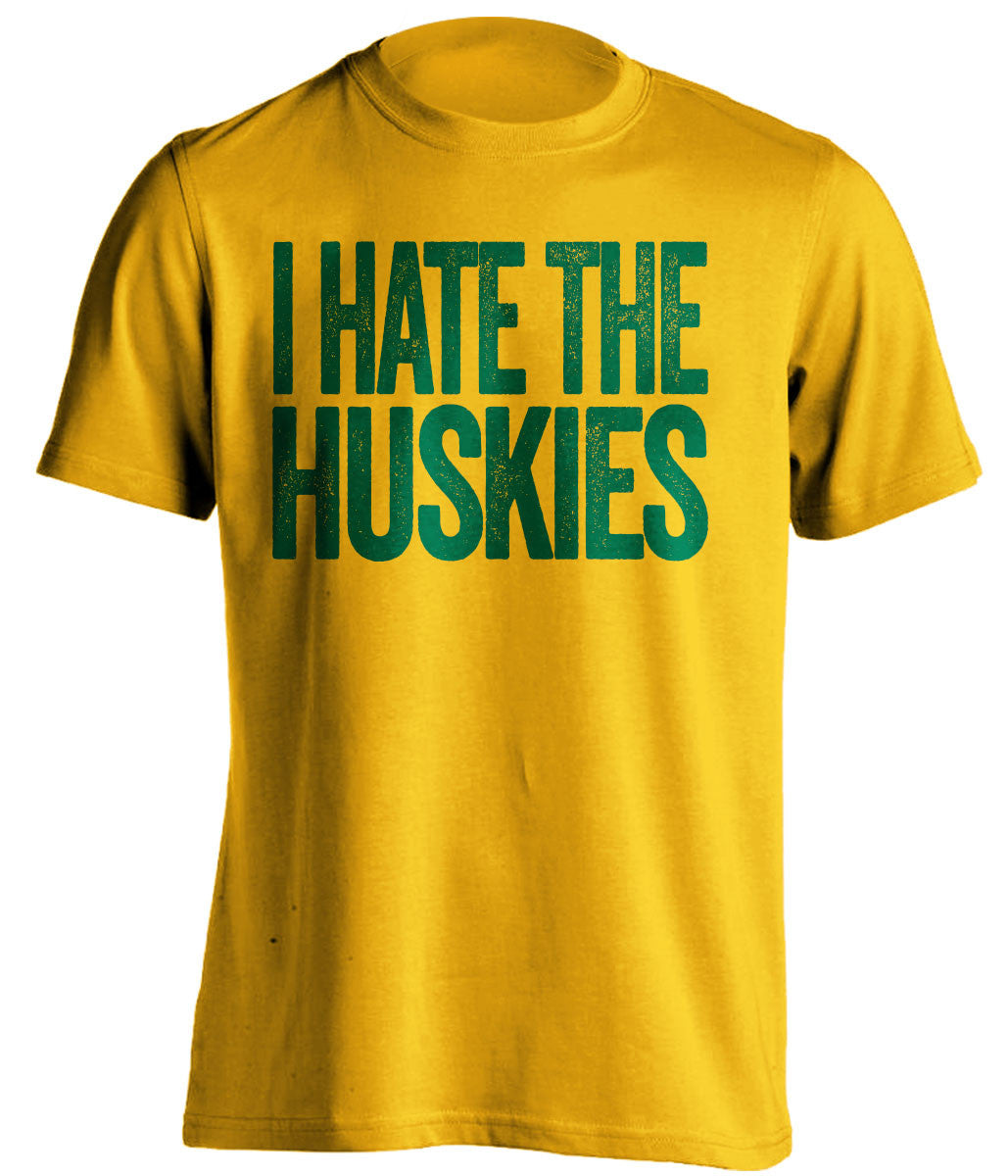 I Hate The Huskies Oregon Ducks gold Shirt