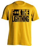 fuck the lightning gold and black tshirt censored