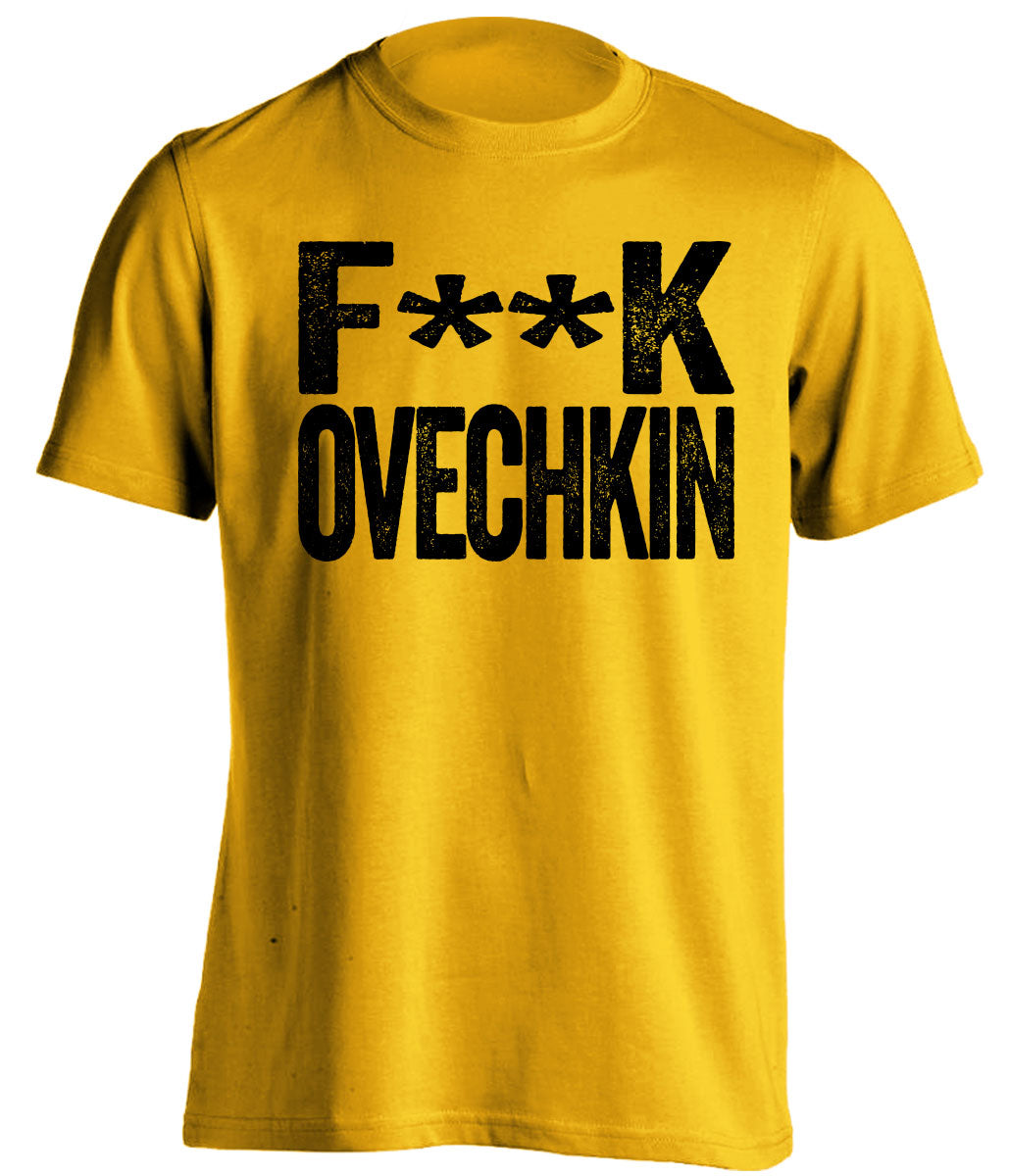 fuck ovechkin pittsburgh penguins fan gold shirt censored