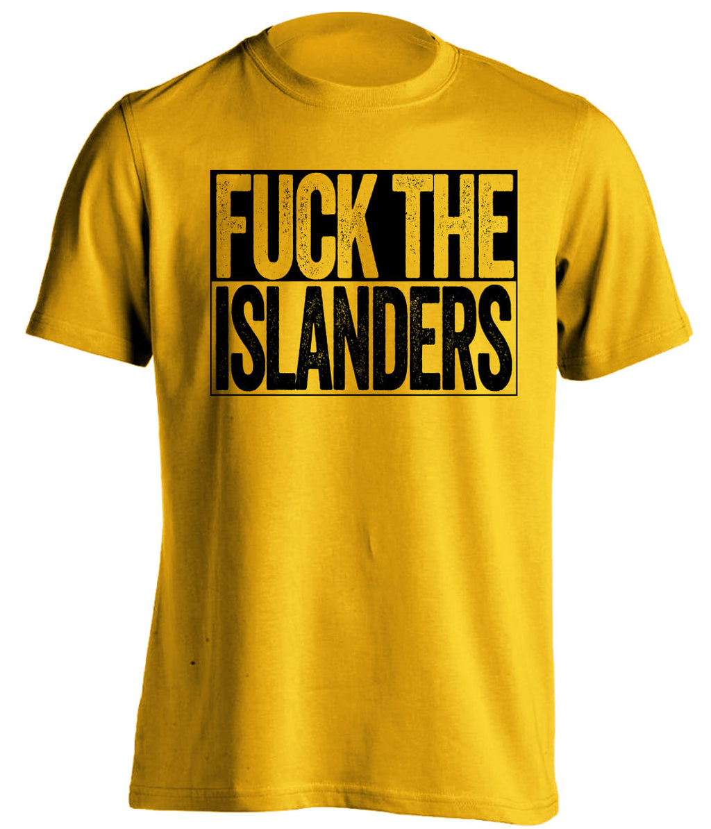 fuck the islanders penguins fan uncensored gold shirt