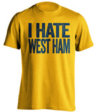 i hate west ham millway fan football present mens shirt