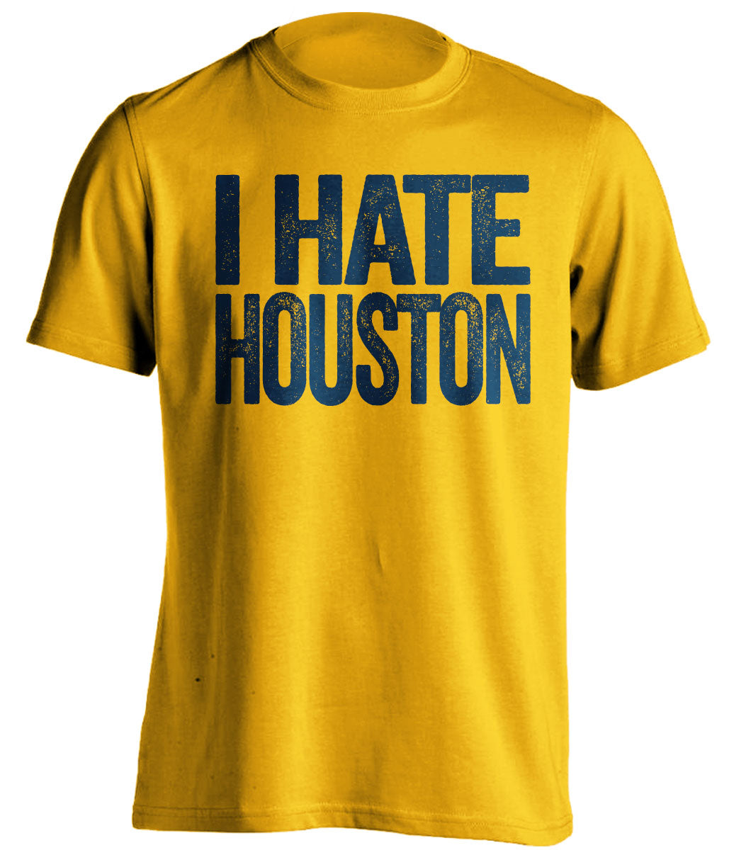 i hate houston rockets utah jazz gold tshirt